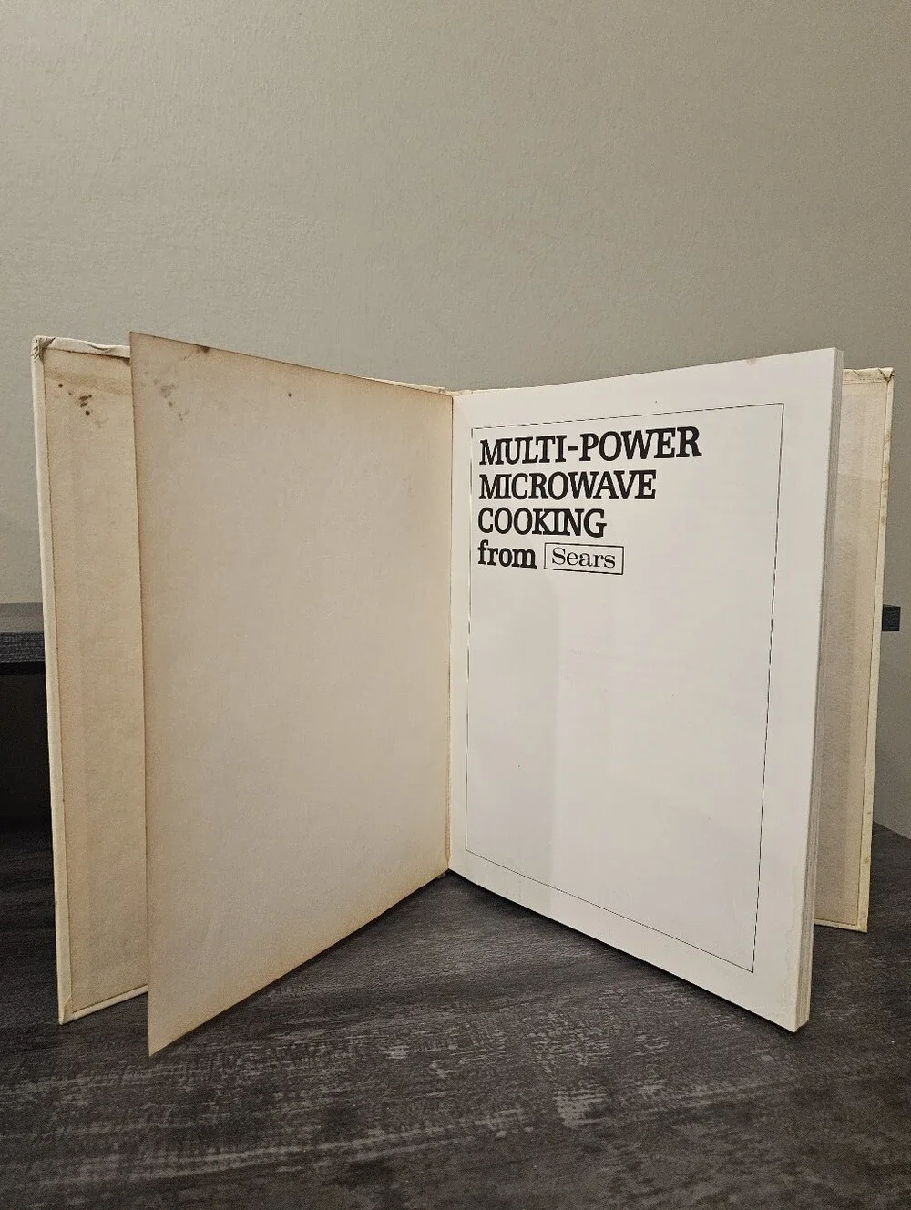 Vintage 1975 Sears Multi-Power Microwave Cooking Hardcover Cookbook